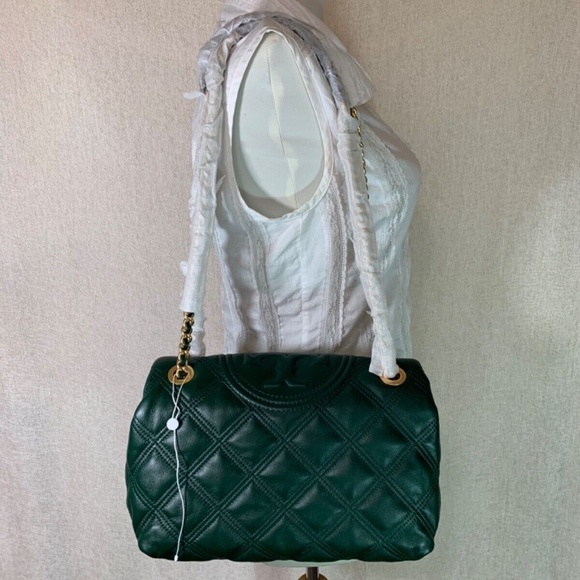 NEW Tory Burch Soft Fleming Norwood Green Convertible Shoulder Bag/Crossbody Bag - Picture 11 of 13